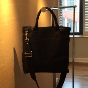Jack Spade Crossway Tote. Bristol Black Leather